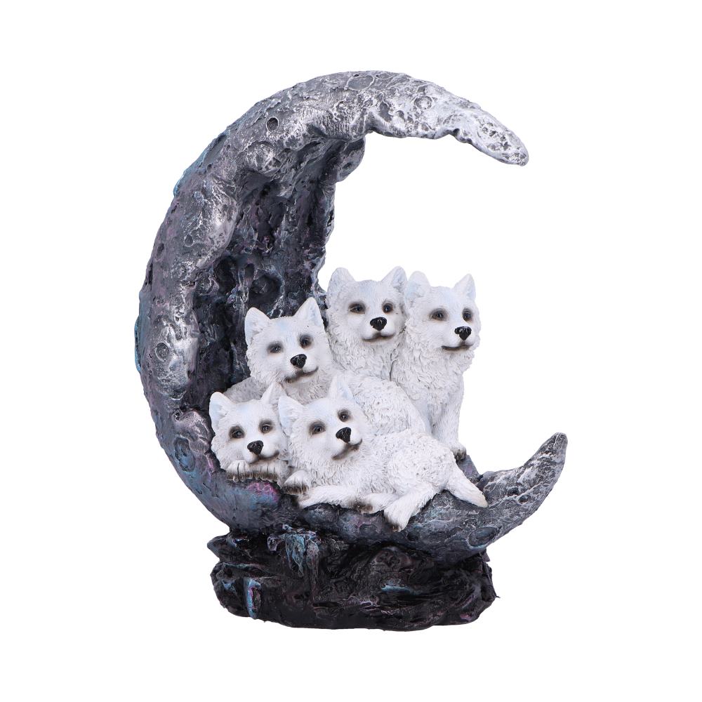 Moon Litter White Wolves Ornament 19.5cm 1