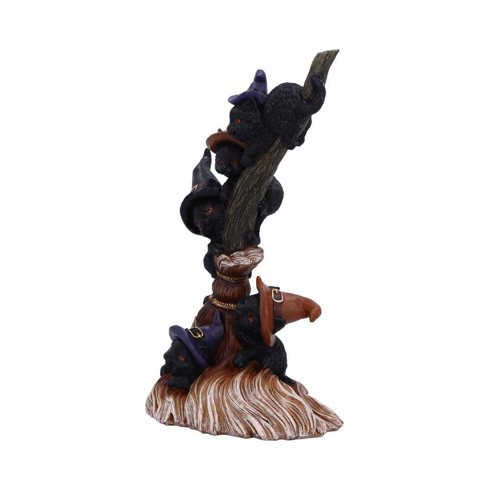Broomstick Kindle Witchy Black Cats Ornament 21cm 2