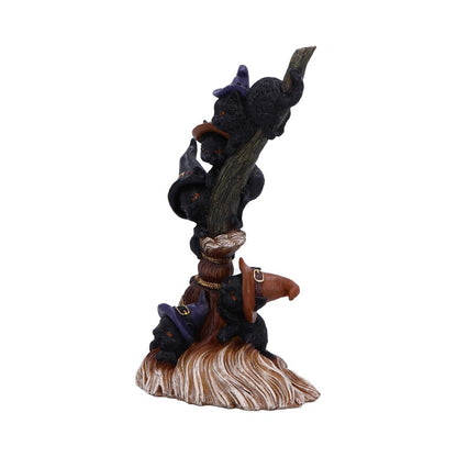 Broomstick Kindle Witchy Black Cats Ornament 21cm 2