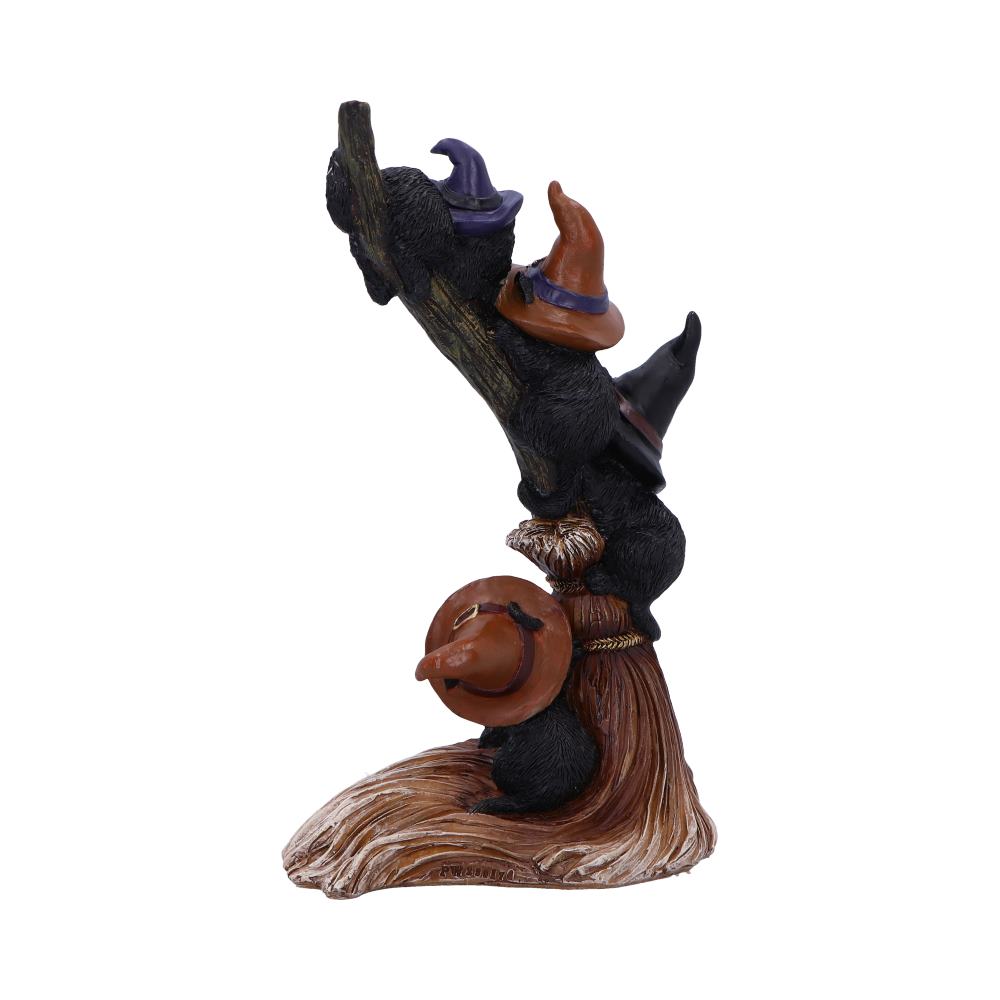 Broomstick Kindle Witchy Black Cats Ornament 21cm 3