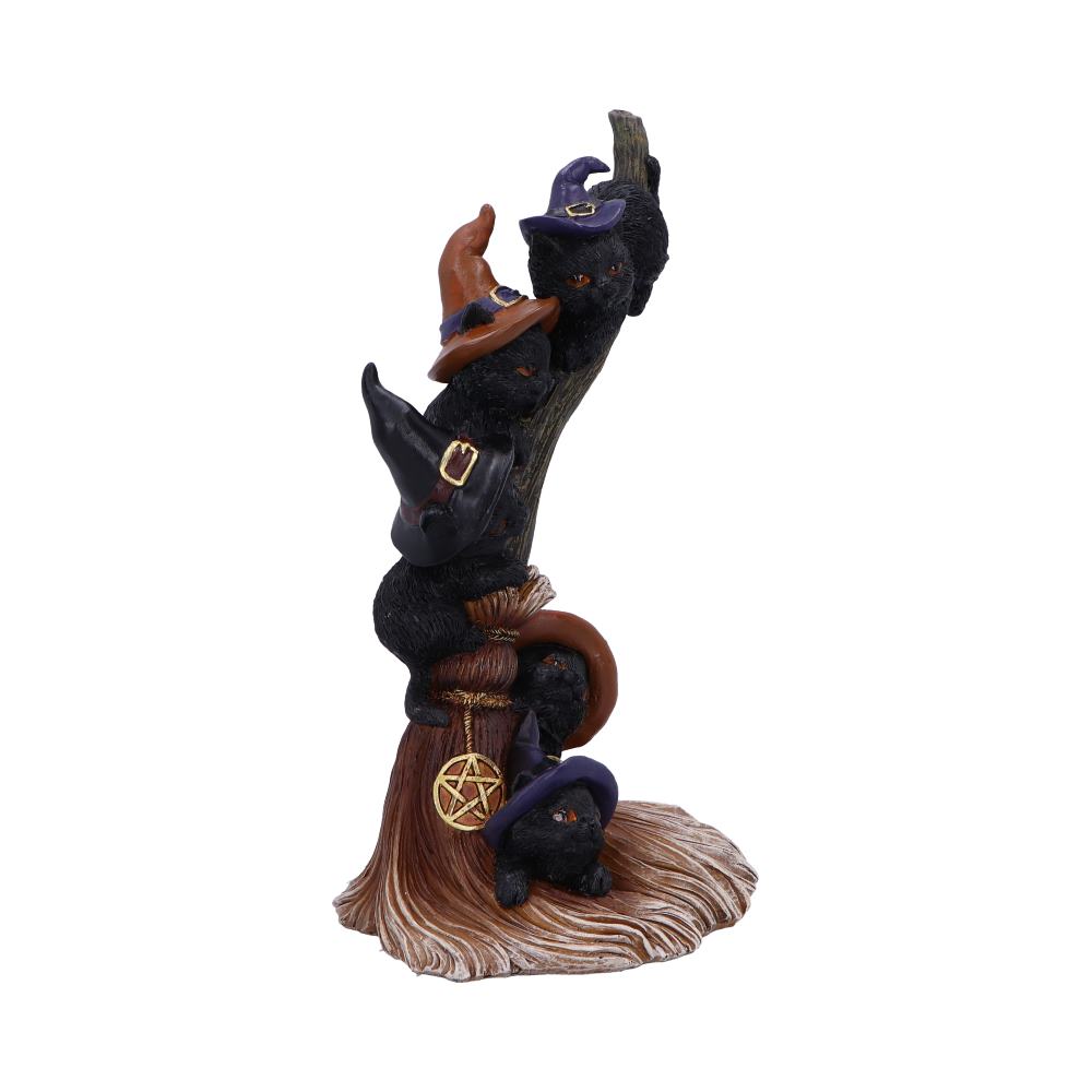 Broomstick Kindle Witchy Black Cats Ornament 21cm 4