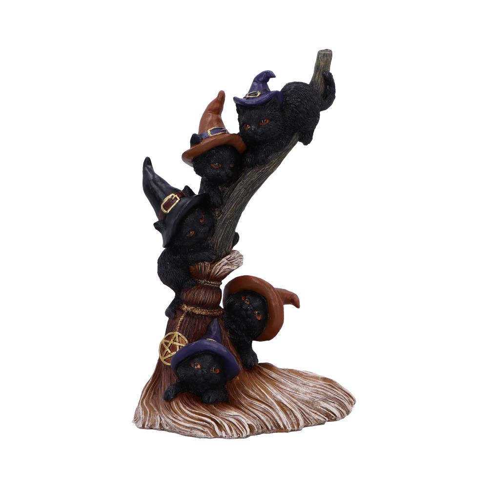 Broomstick Kindle Witchy Black Cats Ornament 21cm 1