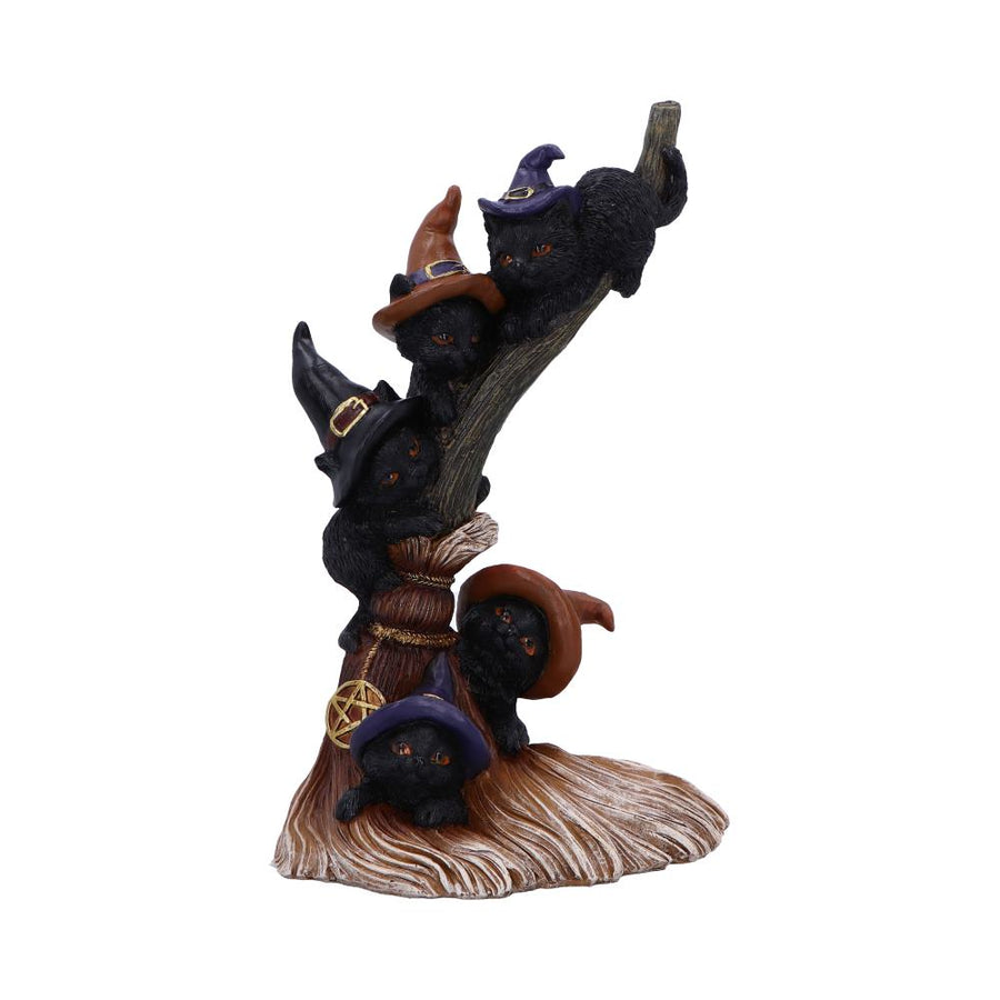 Broomstick Kindle Witchy Black Cats Ornament 21cm 1