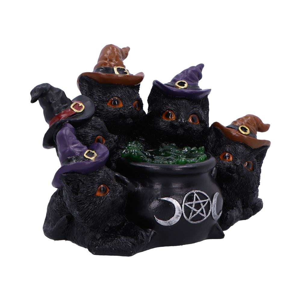 Kindles Potion Light Up Cats and Cauldron Ornament Kindles 18.5cm 4
