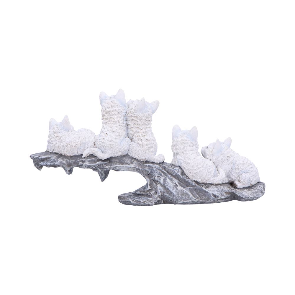 Winter Litter White Wolf Ornament 25cm 3