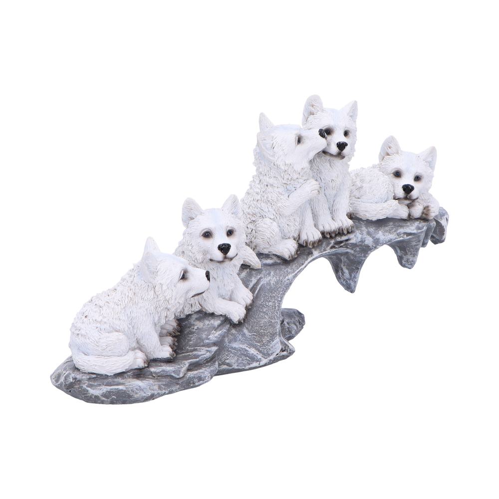 Winter Litter White Wolf Ornament 25cm 4