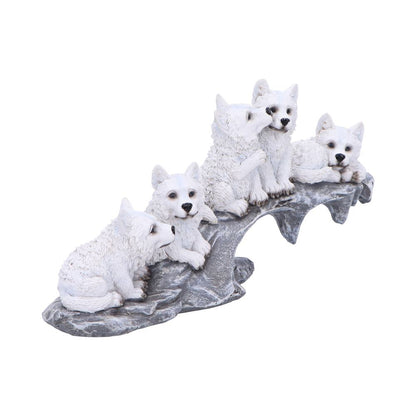 Winter Litter White Wolf Ornament 25cm 4
