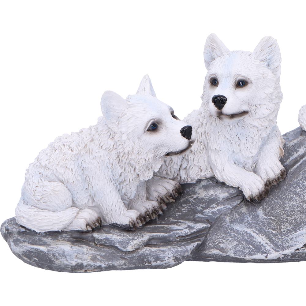 Winter Litter White Wolf Ornament 25cm 5