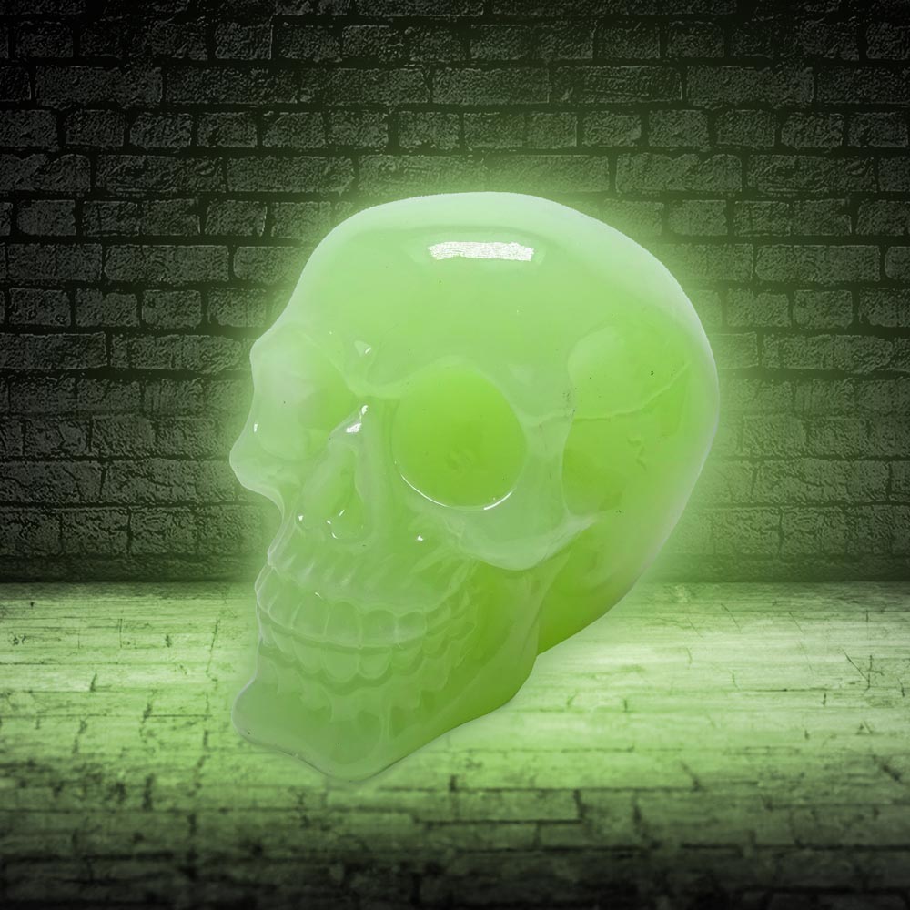 Phosphorescent Glow in the Dark Skull Medium 13cm 7