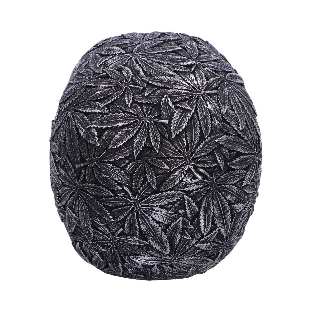 High Life Leaf Embellished Skull 15.5cm 3