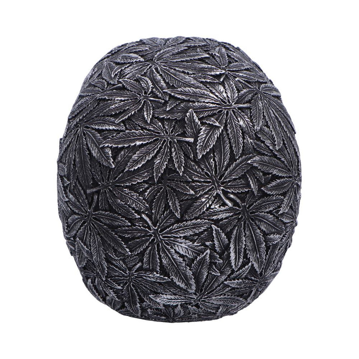 High Life Leaf Embellished Skull 15.5cm 3
