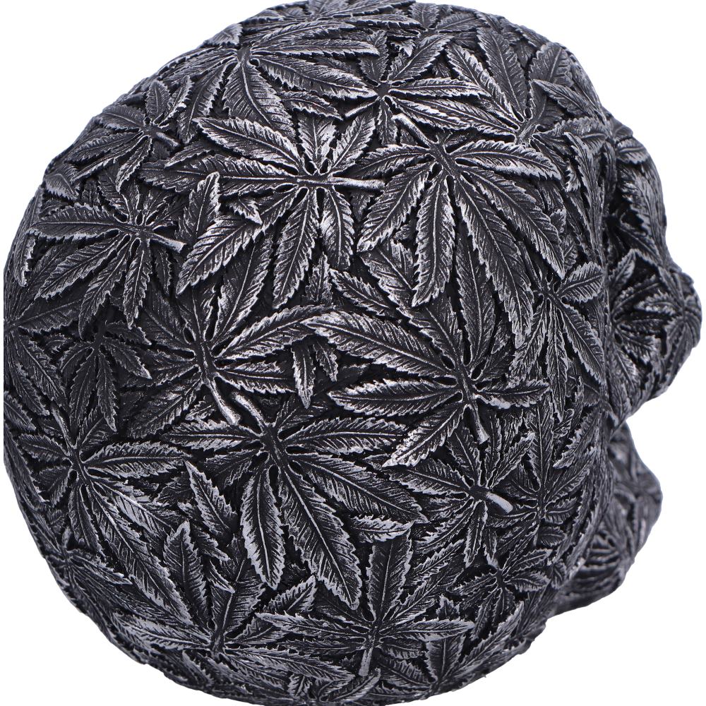 High Life Leaf Embellished Skull 15.5cm 6