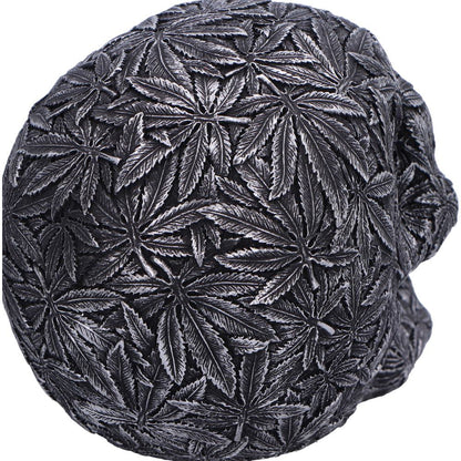 High Life Leaf Embellished Skull 15.5cm 6