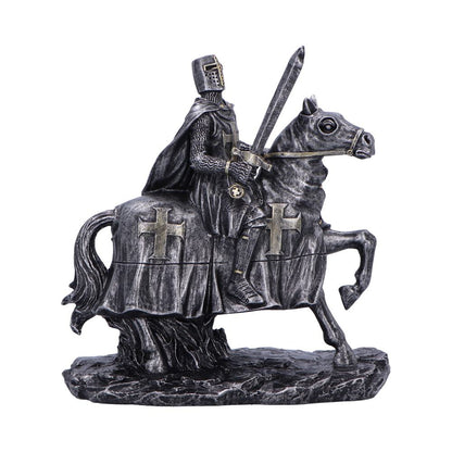 To Serve a Majestic Templar Knight Figurine on Horseback 16cm 1