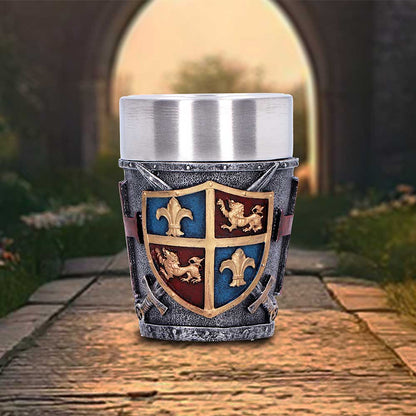Heraldic Shot Glass a Regal Symbol of Tradition and Strength 7.5cm 7