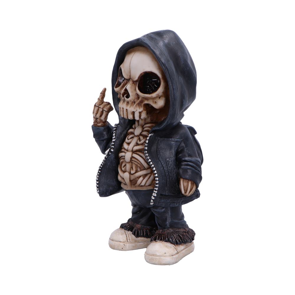Flip the Bird a Bold and Rebellious Street Art Inspired Reaper Figurine 25cm 2