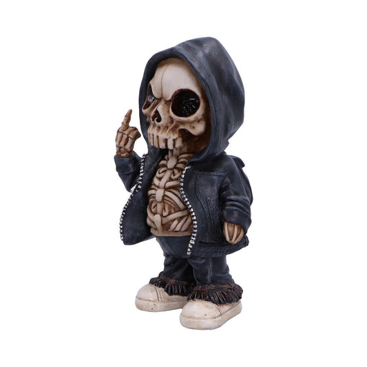 Flip the Bird a Bold and Rebellious Street Art Inspired Reaper Figurine 25cm 2