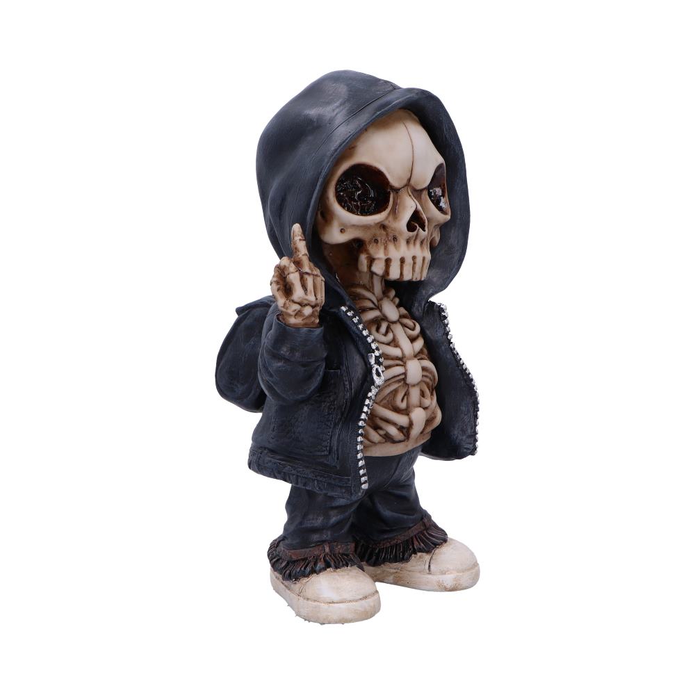 Flip the Bird a Bold and Rebellious Street Art Inspired Reaper Figurine 25cm 4