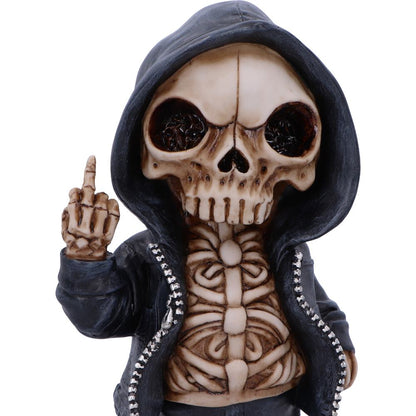 Flip the Bird a Bold and Rebellious Street Art Inspired Reaper Figurine 25cm 5