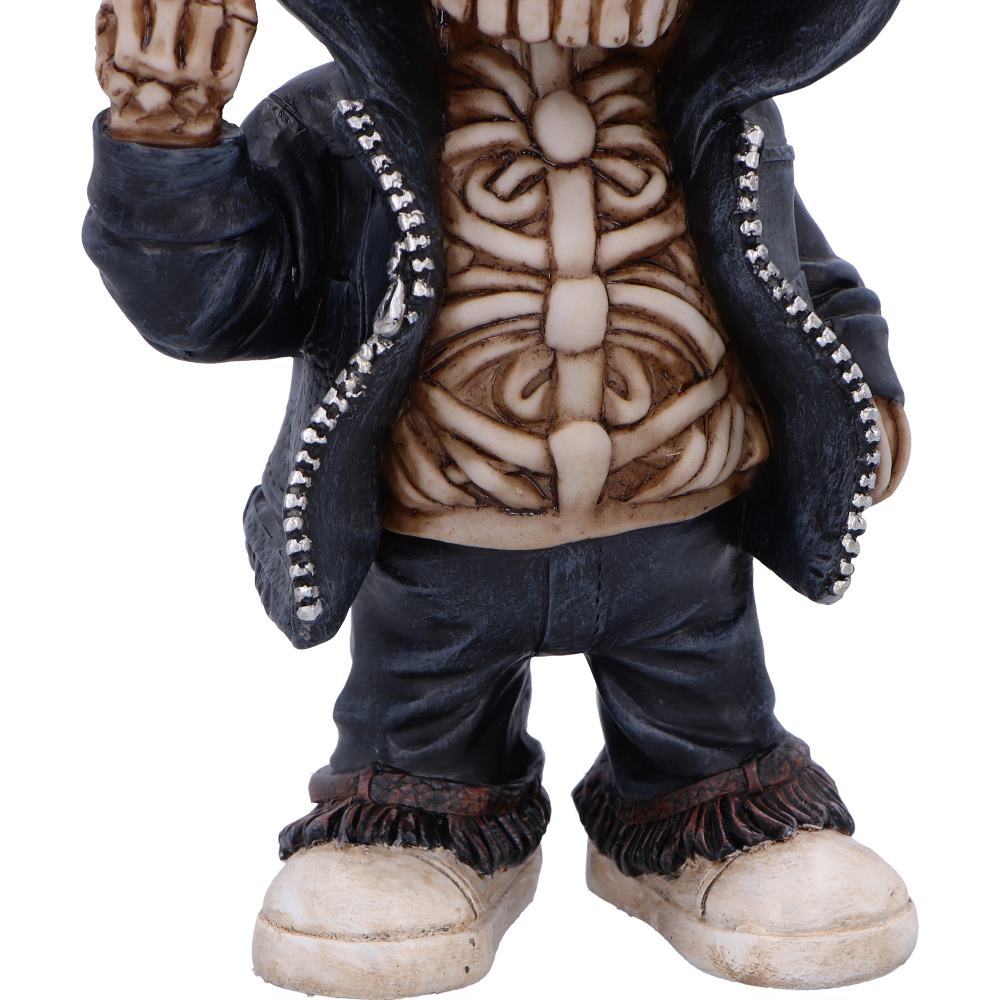 Flip the Bird a Bold and Rebellious Street Art Inspired Reaper Figurine 25cm 6