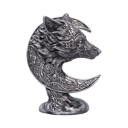 Celtic Crescent Wolf and Moon Ornament 25cm 1
