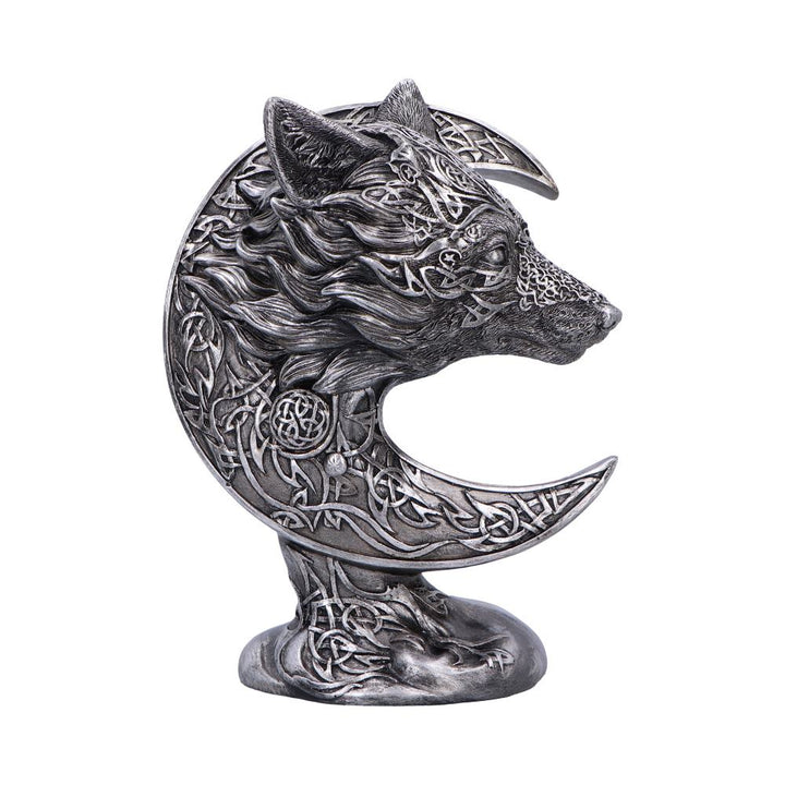 Celtic Crescent Wolf and Moon Ornament 25cm