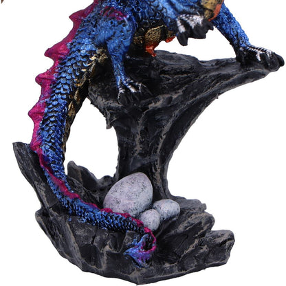 Den Defender Blue Guardian Dragon Figurine with Eggs 10.5cm 6