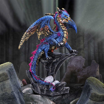 Den Defender Blue Guardian Dragon Figurine with Eggs 10.5cm 7