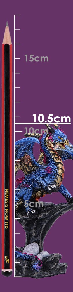 Den Defender Blue Guardian Dragon Figurine with Eggs 10.5cm 8
