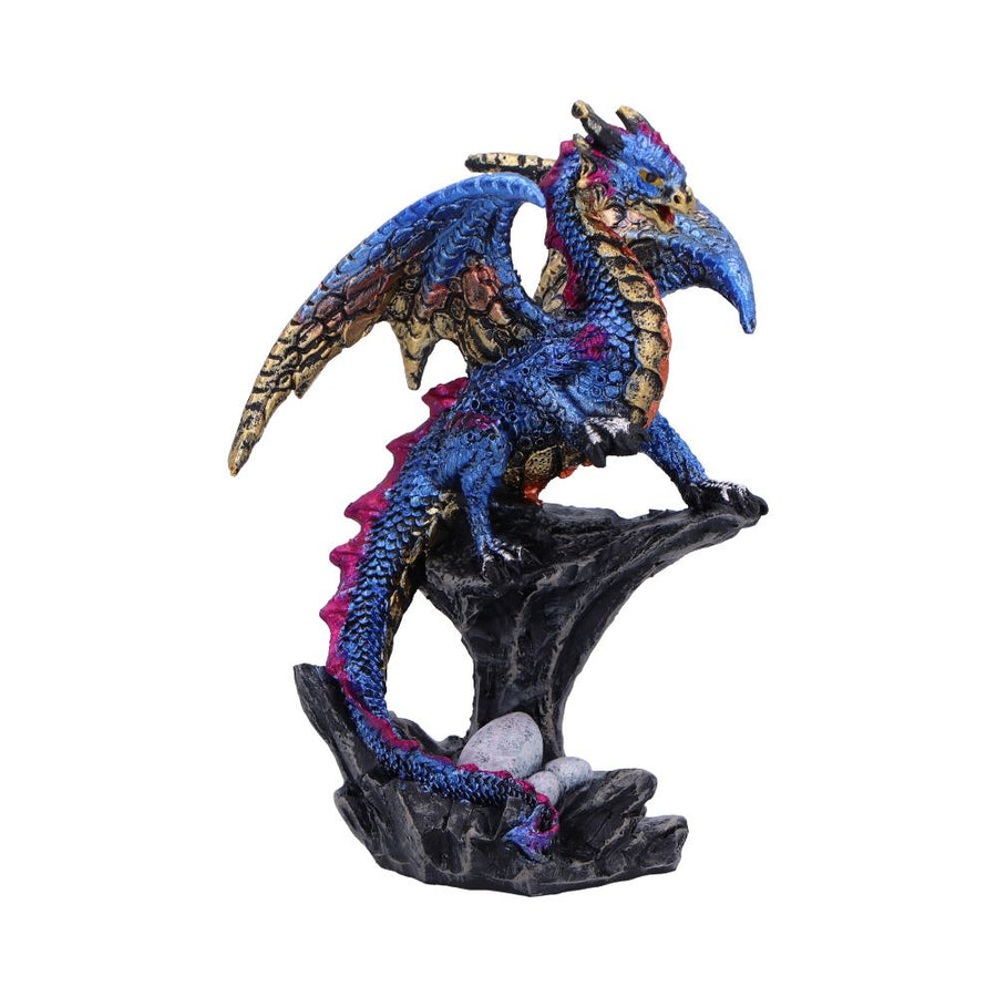 Den Defender Blue Guardian Dragon Figurine with Eggs 10.5cm