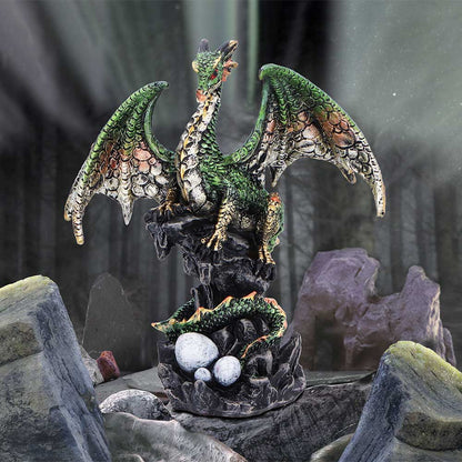 Den Defender Green Dragon Protector Figurine 10cm 7