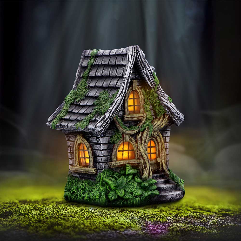 Curly Oak Manor Light Up Fairy House 15cm 7