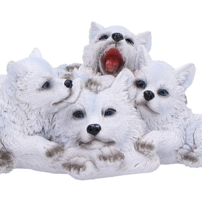 Winter Warmth Cuddling Wolf Puo Figurine 15cm 5