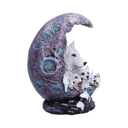 Winter Moon Wolf Ornament with LED 20cm 4