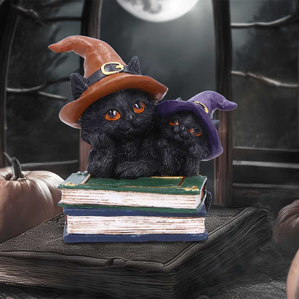 Duo Divination Witches Cat Figurine 10cm 7