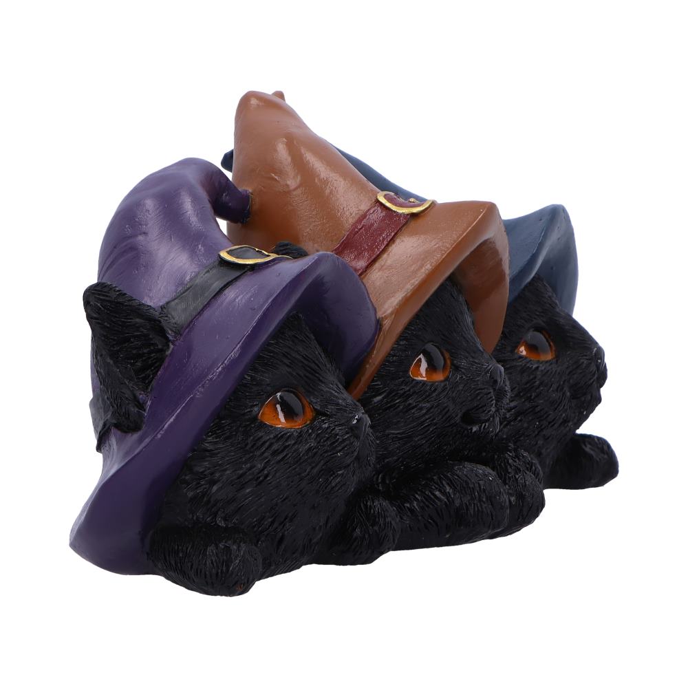 Trio of Mischief Witches Cats Figurine 20cm 4