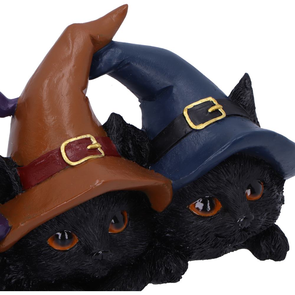 Trio of Mischief Witches Cats Figurine 20cm 6