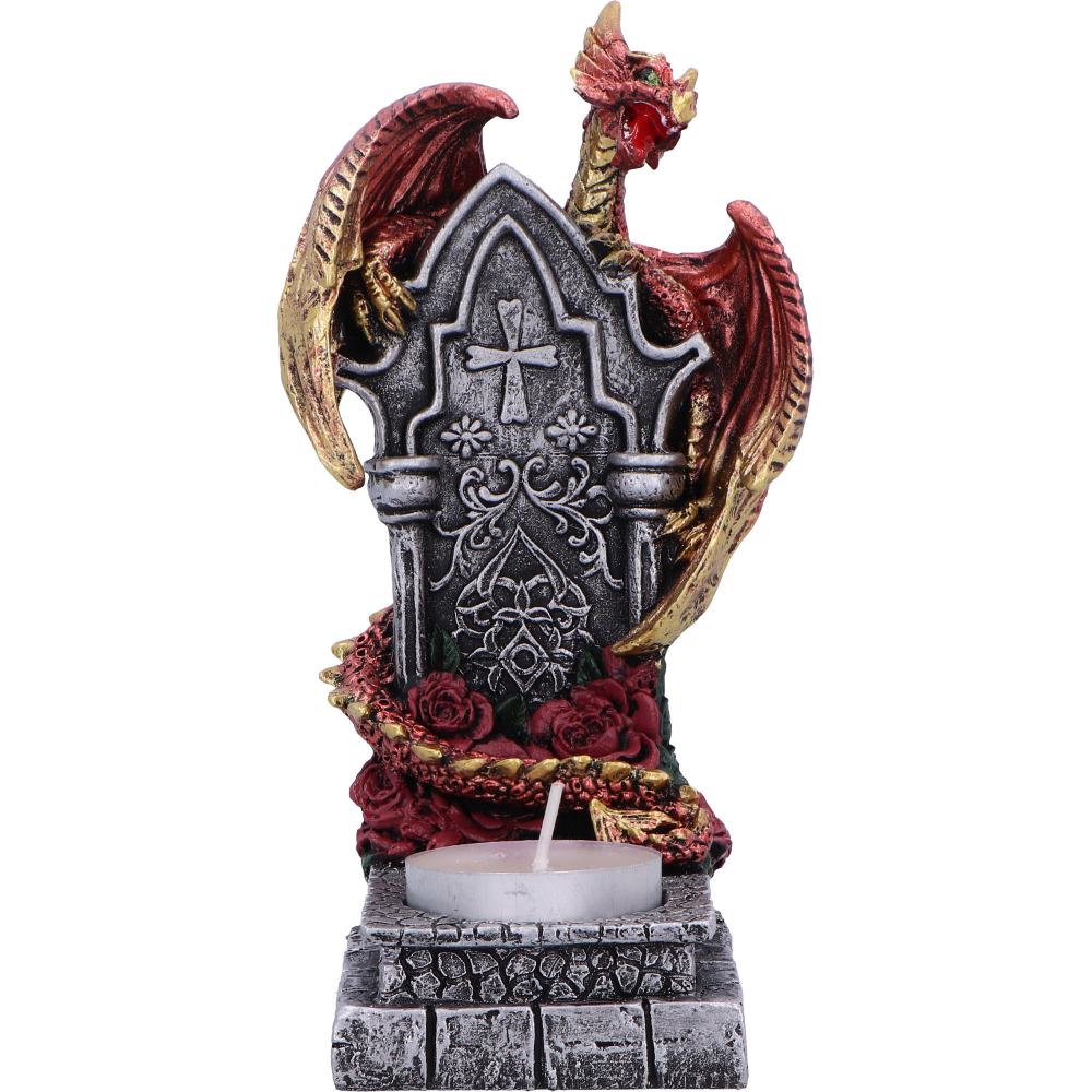 Light of the Dragon Red Ornamental Tealight Holder 16cm 6