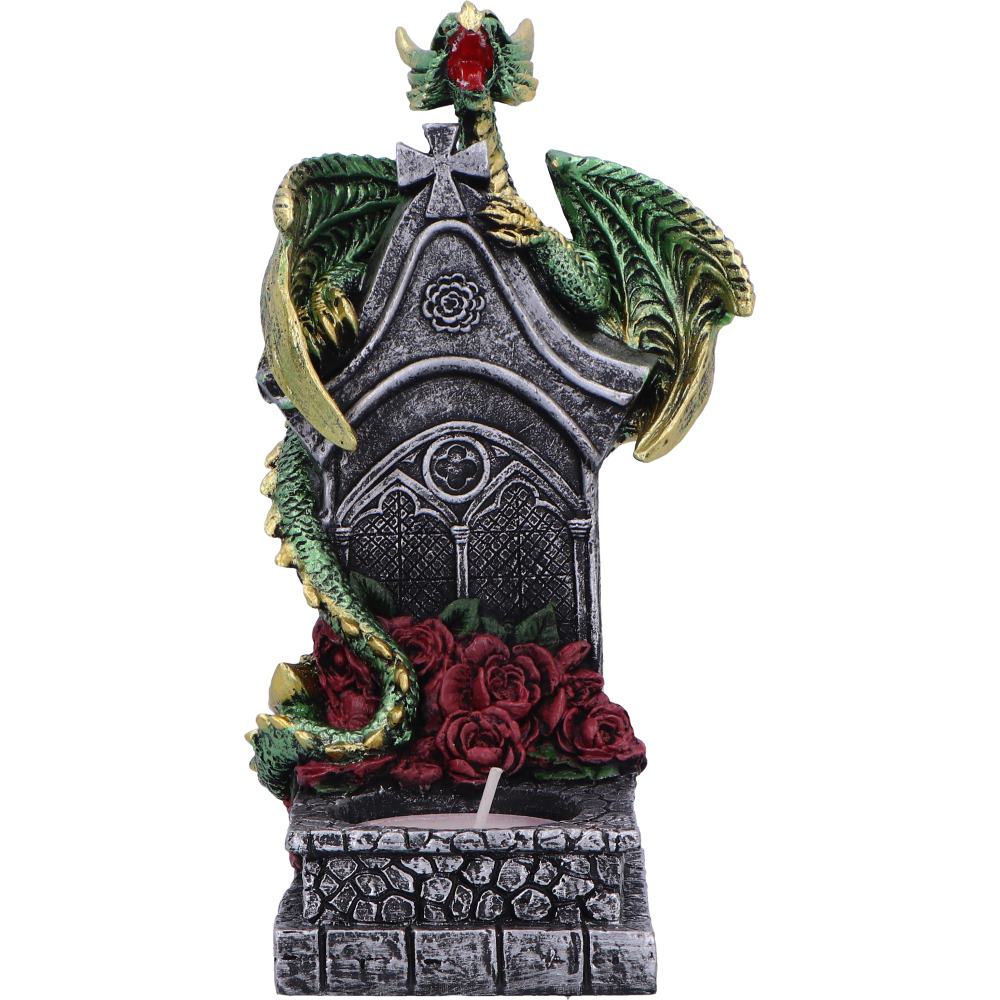 Light of the Dragon Green Ornamental Tealight Holder 16cm 6