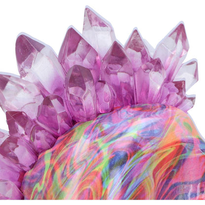 Psychedelic Crystal Skull with Light Up Mohawk 17cm 6