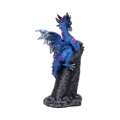 Cobalt Rune Protector Resin Dragon Figurine 10.8cm 3