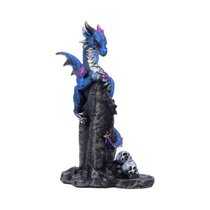 Cobalt Rune Protector Resin Dragon Figurine 10.8cm 4