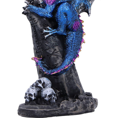 Cobalt Rune Protector Resin Dragon Figurine 10.8cm 6