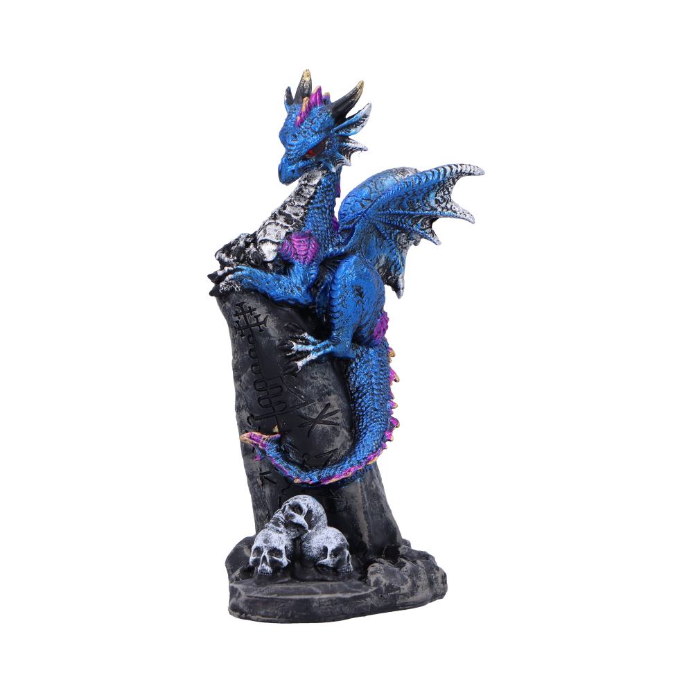 Cobalt Rune Protector Resin Dragon Figurine 10.8cm 1