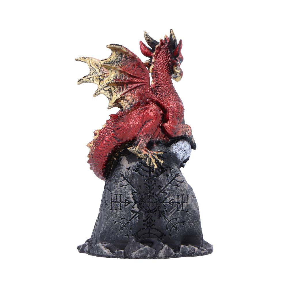 Vermillion Rune Protector Red Dragon Resin Figure 9.5cm 3