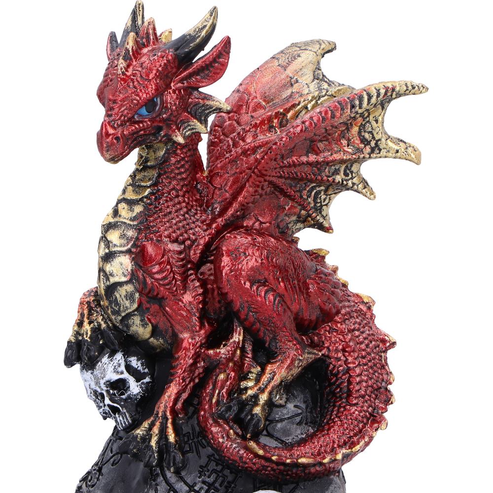 Vermillion Rune Protector Red Dragon Resin Figure 9.5cm 5