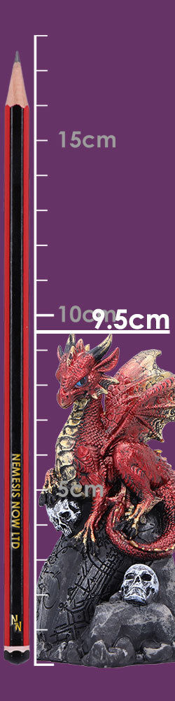 Vermillion Rune Protector Red Dragon Resin Figure 9.5cm 8