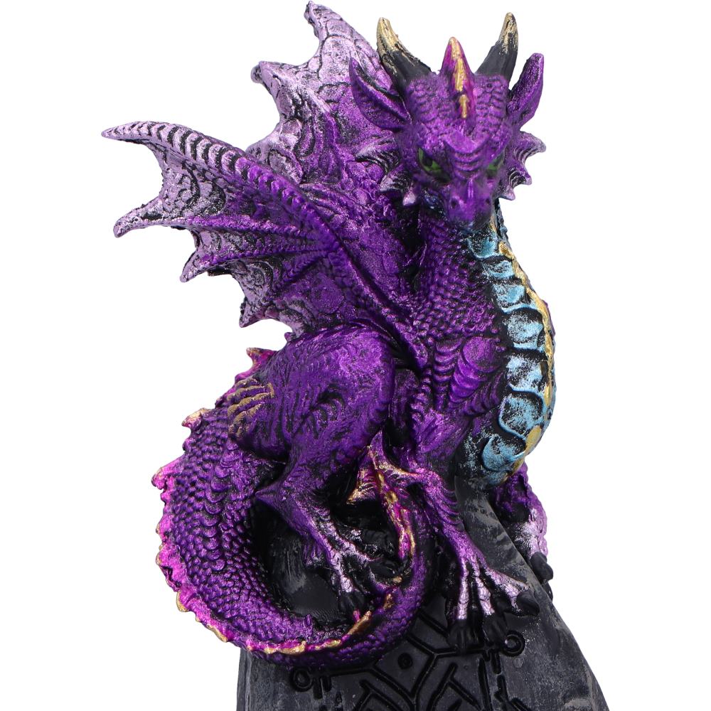 Amethyst Rune Protector Resin Dragon Figurine 12cm 5