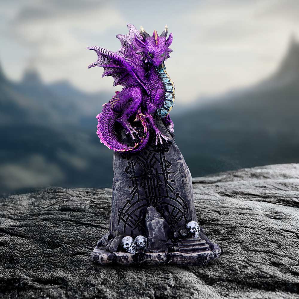 Amethyst Rune Protector Resin Dragon Figurine 12cm 7