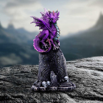Amethyst Rune Protector Resin Dragon Figurine 12cm 7
